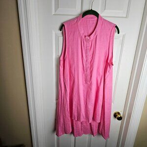 Women Pretty in Pink High Low Tunic Size Large